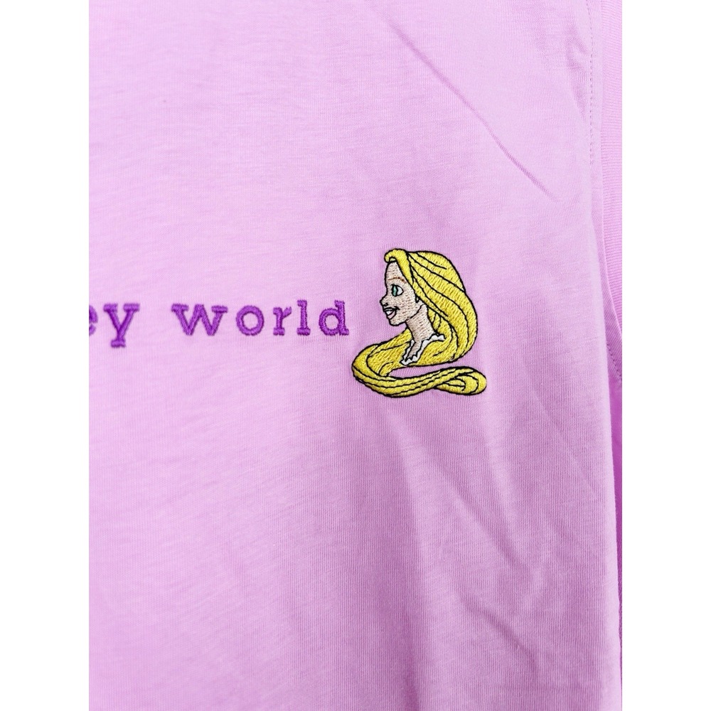 Walt Disney World Rapunzel Embroidered Purple Pink Tank Top Plus Size 2X NWT - Picture 2 of 9